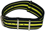 NATO Zulu G10 Style Watch Strap Nylon 3 Stripe