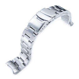 20mm Super Oyster 316L Stainless Steel Watch Band for Seiko SKX013, Diver Clasp Brushed