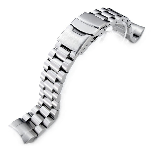Strapcode Watch Bracelet 20mm Endmill Watch Bracelet for Seiko Solar Power SSC015, 316L SS Diver Clasp Brushed