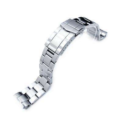 20mm Super Oyster Watch Bracelet for SEIKO Mid-size Diver SKX023, Solid Submariner Clasp, Brushed