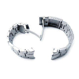20mm Super Oyster Watch Bracelet for SEIKO Mid-size Diver SKX023, Solid Submariner Clasp, Brushed