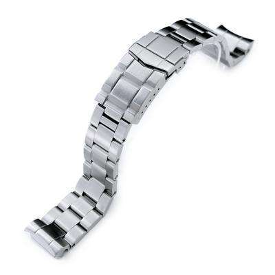 Strapcode Watch Bracelet 20mm Super Oyster watch band for Seiko MM300 Prospex Marinemaster SBDX001 SBDX017, Brushed, Solid Submariner Clasp