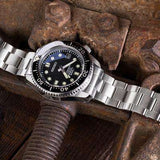 20mm Super Oyster watch band for Seiko MM300 Prospex Marinemaster SBDX001 SBDX017, Brushed, Wetsuit Ratchet Buckle