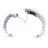 Strapcode Watch Bracelet 20mm Endmill Solid 316L Stainless Steel Watch Bracelet, Straight End, V-Clasp Button Double Lock