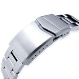 20mm Super Oyster 316L Stainless Steel Watch Band for Seiko Solar Power SSC015, V-Clasp Button Double Lock