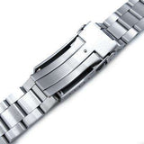 20mm Super Oyster watch band for Seiko MM300 Prospex Marinemaster SBDX001 SBDX017, Brushed, V-Clasp Button Double Lock
