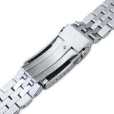 20mm ANGUS Jubilee 316L Stainless Steel Watch Bracelet for Seiko MM300 Prospex Marinemaster SBDX001, Brushed/Polished, V-Clasp