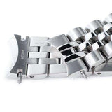 20mm ANGUS Jubilee 316L Stainless Steel Watch Bracelet for Seiko Alpinist SARB017, Brushed, V-Clasp