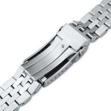 20mm ANGUS Jubilee 316L Stainless Steel Watch Bracelet for Seiko Alpinist SARB017, Brushed, V-Clasp