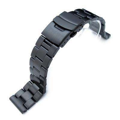 19mm, 20mm or 21mm PVD Black 316L Stainless Steel Super Oyster Watch Bracelet