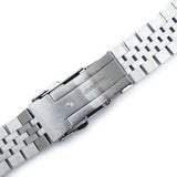 Strapcode Watch Bracelet 22mm Super Jubilee 316L Stainless Steel Watch Band, Solid Straight End, Diver Clasp
