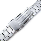 Strapcode Watch Bracelet 22mm Solid 316L Stainless Steel Endmill Metal Watch Bracelet, Straight End