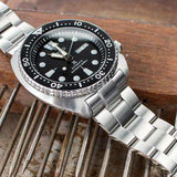Strapcode Watch Bracelet 22mm Super 3D Oyster 316L Stainless Steel Watch Bracelet for Seiko New Turtles SRP777, Wetsuit Ratchet Buckle Brushed