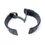 22mm 316L Stainless Steel Super Oyster Watch Bracelet, Straight End, PVD Black