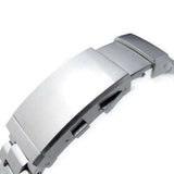22mm Hexad Oyster 316L Stainless Steel Watch Band Straight Lug, Wetsuit Ratchet Buckle Brushed