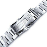 Strapcode Watch Bracelet 22mm Super Oyster 316L Stainless Steel Watch Band for Orient Mako II & Ray II, Wetsuit Ratchet Buckle
