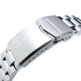 Strapcode Watch Bracelet 22mm Solid 316L Stainless Steel Endmill Metal Watch Bracelet, Straight End, V-Clasp Button Double Lock