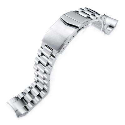 22mm Endmill 316L Stainless Steel Watch Bracelet for Orient Mako II & Ray II, V-Clasp Brushed