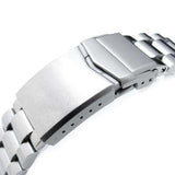 22mm Endmill 316L Stainless Steel Watch Bracelet for Orient Mako II & Ray II, V-Clasp Brushed