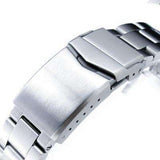 Strapcode Watch Bracelet 22mm Super Oyster 316L Stainless Steel Watch Band for Orient Mako II , Ray II, V-Clasp Button Double Lock