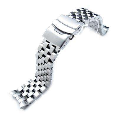 Strapcode Watch Bracelet 22mm SUPER Engineer Type II Stainless Steel Curved End Watch Band for SEIKO SKX007