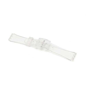 Swatch Style Resin Watch Strap Clear with Plastic Buckle Size 12mm