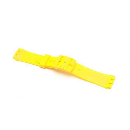 Swatch Style Resin Watch Strap Yell with Plastic Buckle Size 17mm