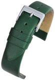 Calf Leather Watch Strap Green Extra Long Chrome Buckle 12mm to 30mm