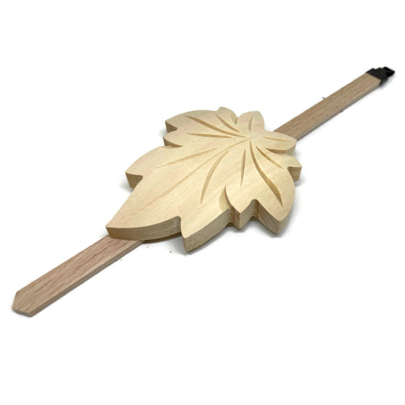 Cuckoo Clock Maple Leaf Pendulum Unfinished Wood