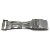 Watch Bracelet Clasp 3 Fold Adjustable Safety Stainless Steel Mirror Finish
