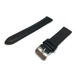 Calf Leather Watch Strap Brown Padded with Stainless Steel Buckle 8mm to 30mm