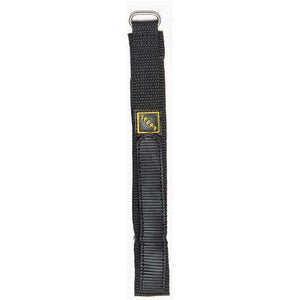 Hook and Loop Wraparound Watch Strap Black with Stainless Steel Ring 14mm, 18mm and 20mm