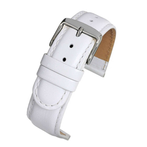 Calf Leather Watch Strap White Padded