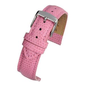 Calf Leather Watch Strap Pink Lizard Grain