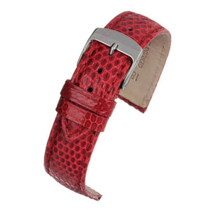 Authentic Lizard Watch Strap Red 18mm
