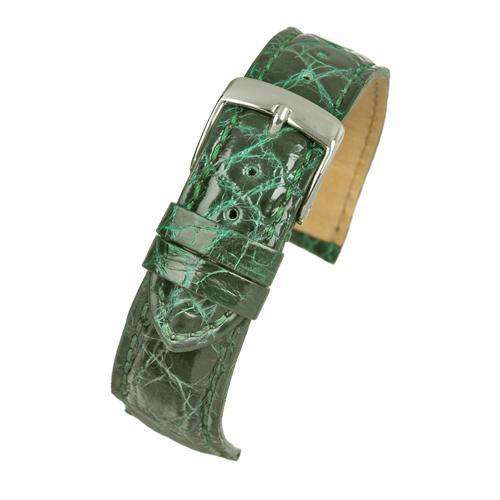 Genuine Italian Crocodile Watch Strap Emerald Green Size 18mm and 20mm