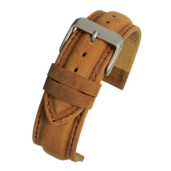 Suede Light Brown Padded Watch Strap