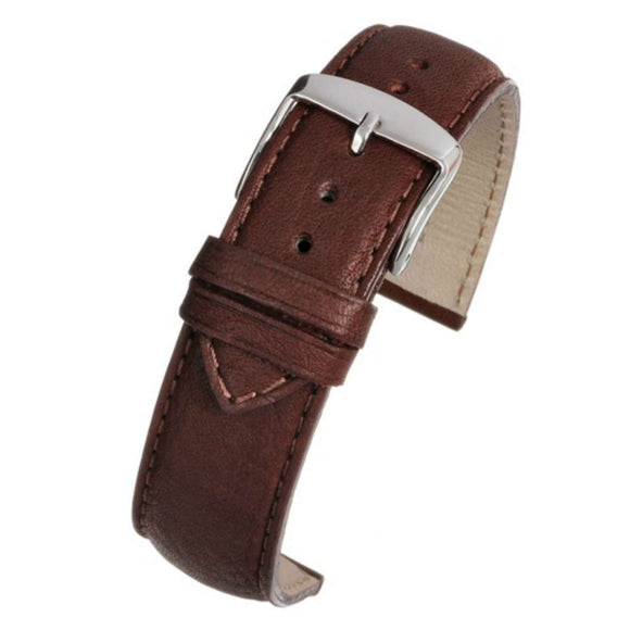 Calf Leather Watch Strap Brown Superior Supple