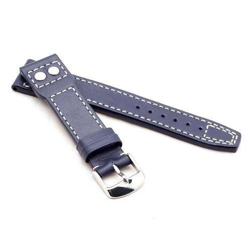 Calf Leather Watch Strap Dark Blue for IWC Marino 20mm and 22mm