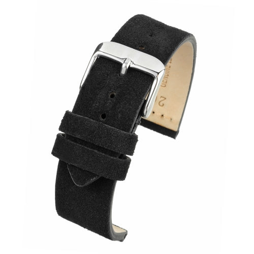 Black Suede Watch Strap Premium Quality Size 18mm to 22mm