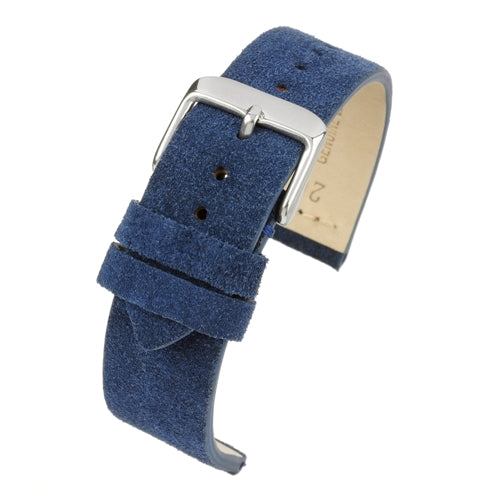 Blue Suede Watch Strap Premium Quality Size 18mm to 22mm