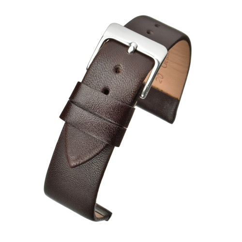 Calf Leather Watch Strap Brown 4mm Taper Dress Watch Strap Size 12mm to 20mm