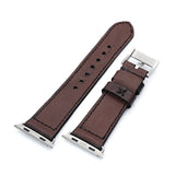 Strapcode Calf Leather Watch Strap 24mm Dark Brown Handmade Apple watch Quick Release Leather Watch Strap - Minimalist Snoopy