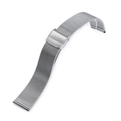 18mm, 20mm or 22mm Classic Vintage Knitted Superfine Wire Mesh Band, Polished