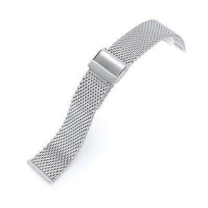 20mm, 22mm Tapered Milanese Wire Mesh Band, Brushed
