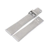 20mm, 22mm Tapered Milanese Wire Mesh Band, Brushed