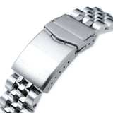 Strapcode Watch Bracelet 20mm Angus-J Louis 316L Stainless Steel Watch Bracelet for TU BB58, Brushed V-Clasp