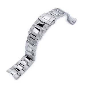 20mm Super 3D Oyster 316L Stainless Steel Watch Bracelet for Seiko Mechanical Automatic SARB033, Button Chamfer, Polish & Brush