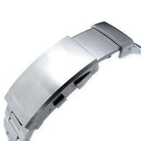 20mm Super 3D Oyster watch band for Seiko Alpinist SARB017, Brushed, Wetsuit Ratchet Buckle