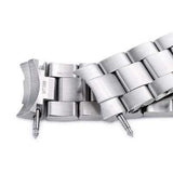 20mm Super 3D Oyster 316L Stainless Steel Watch Bracelet for Seiko Mechanical Automatic SARB033, V-Clasp, Brushed